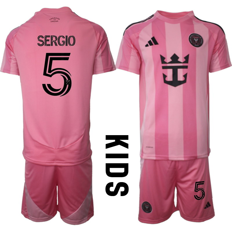 Youth 2025-2026 Club Inter Milan CF home Pink 5 Soccer Jersey